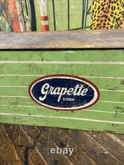 Vintage C. 1940 Grapette Countertop Cooler Sign Coca Cola 7up Pepsi Dr Pepper