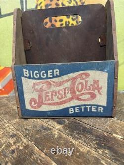 Vintage C. 1940 Pepsi Cola Masonite Six Pack Carrier Sign Coca Cola 7up Wwii