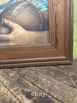 Vintage C. 1950 7up Football Sign Coca Cola Coke Pepsi Orange Crush Dr Pepper