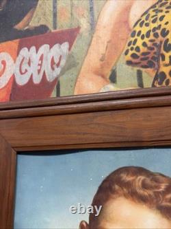 Vintage C. 1950 7up Football Sign Coca Cola Coke Pepsi Orange Crush Dr Pepper