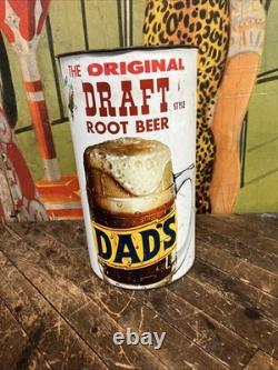 Vintage C. 1960 Dads Root Beer Trash Can Sign Coca Cola 7up Pepsi Orange Crush