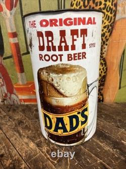 Vintage C. 1960 Dads Root Beer Trash Can Sign Coca Cola 7up Pepsi Orange Crush