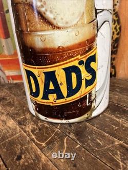 Vintage C. 1960 Dads Root Beer Trash Can Sign Coca Cola 7up Pepsi Orange Crush