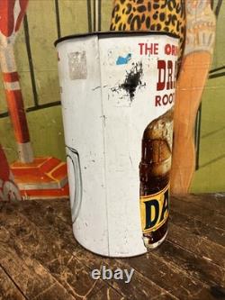 Vintage C. 1960 Dads Root Beer Trash Can Sign Coca Cola 7up Pepsi Orange Crush