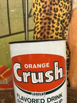 Vintage C. 1960 Orange Crush One Gallon Syrup Can Sign Coca Cola 7up Pepsi Dp