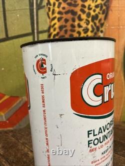 Vintage C. 1960 Orange Crush One Gallon Syrup Can Sign Coca Cola 7up Pepsi Dp