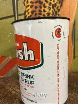 Vintage C. 1960 Orange Crush One Gallon Syrup Can Sign Coca Cola 7up Pepsi Dp