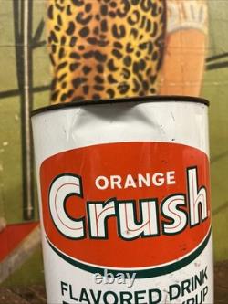 Vintage C. 1960 Orange Crush One Gallon Syrup Can Sign Coca Cola 7up Pepsi Dp