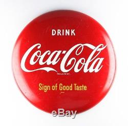 Vintage Coca-Cola 12 Button Sign A Sign of Good Taste Good Condition 1957