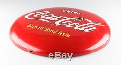 Vintage Coca-Cola 12 Button Sign A Sign of Good Taste Good Condition 1957
