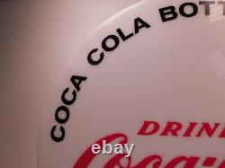 Vintage Coca Cola 18 Round Lighted Sign From Washington DC Bottling Plant