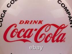 Vintage Coca Cola 18 Round Lighted Sign From Washington DC Bottling Plant