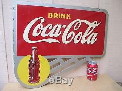 Vintage Coca Cola 1930's Flange Sign Original New Old Stock No Reserve
