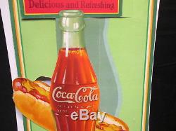 Vintage Coca Cola 1932 3D Cardboard Sign New Old Stock Unused