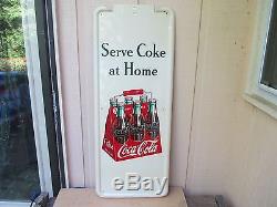 Vintage Coca Cola 1947 Pilaster Original Sign No Reserve