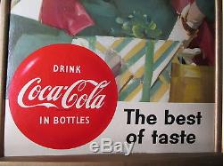 Vintage Coca Cola 1950's Cardboard Sign EXC. Condition NO RESERVE