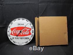 Vintage Coca Cola 1950's NOS Thermometer Sign With Original Box RARE No Reserve