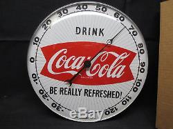 Vintage Coca Cola 1950's NOS Thermometer Sign With Original Box RARE No Reserve