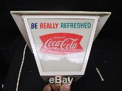 Vintage Coca Cola 1960's Revolving Lantern Light Up Sign NO RESERVE