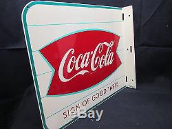 Vintage Coca Cola 1960's SOGT Flange Sign Excellent Condition No Reserve