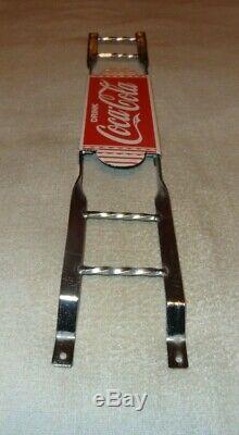 Vintage Coca Cola 31 Porcelain Metal Door Push Plate Soda Pop Gasoline Oil Sign