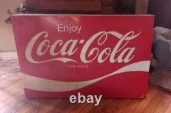 Vintage Coca Cola AM 66 Metal Sign 1969-1985 circa 24x36
