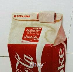 Vintage Coca Cola Advertising Cardboard Advertisement Sign