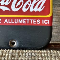 Vintage Coca Cola Advertising Porcelain Sign Porcelain Match Strike French