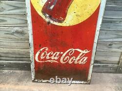 Vintage Coca Cola Advertising Sign 1930's