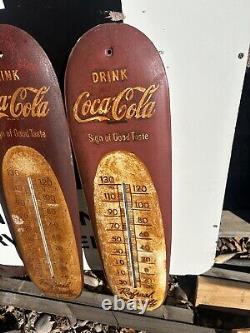 Vintage Coca-Cola Advertising Thermometer Large Cigar Sign Of Good Taste 30
