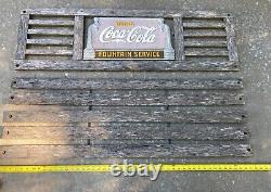 Vintage Coca Cola Bench Cast Iron Soda Sign & Arm Rests Assembled/unassembled