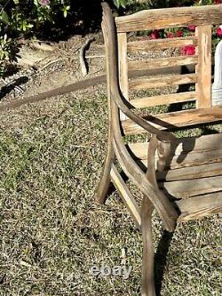 Vintage Coca Cola Bench Iron Advertising Soda Sign & Arm Rests Wood Seating READ