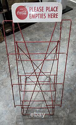 Vintage Coca Cola Bottle Return Rack Please Place Empties Here, Indiana Wire