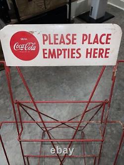 Vintage Coca Cola Bottle Return Rack Please Place Empties Here, Indiana Wire