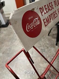 Vintage Coca Cola Bottle Return Rack Please Place Empties Here, Indiana Wire