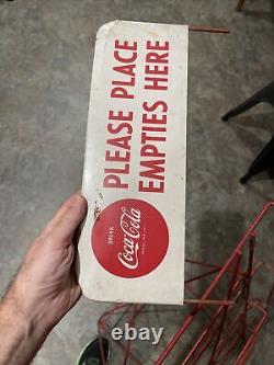 Vintage Coca Cola Bottle Return Rack Please Place Empties Here, Indiana Wire