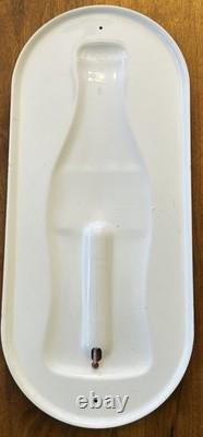 Vintage Coca-Cola Bottle Thermometer Sign Red & Gold