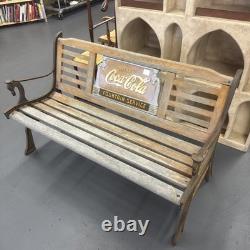 Vintage Coca-Cola Brand Casual Park Bench Cast Iron Armrests-local Pick-up Only