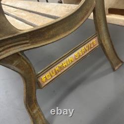 Vintage Coca-Cola Brand Casual Park Bench Cast Iron Armrests-local Pick-up Only