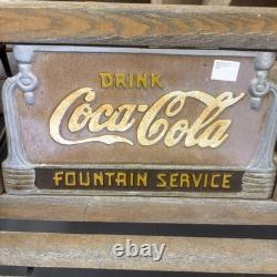 Vintage Coca-Cola Brand Casual Park Bench Cast Iron Armrests-local Pick-up Only