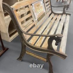 Vintage Coca-Cola Brand Casual Park Bench Cast Iron Armrests-local Pick-up Only