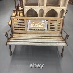 Vintage Coca-Cola Brand Casual Park Bench Cast Iron Armrests-local Pick-up Only