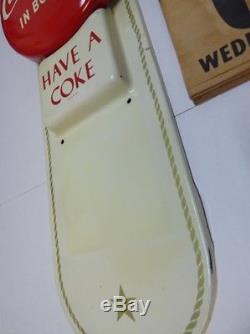 Vintage Coca Cola Button Metal Calendar 1950's-1960's