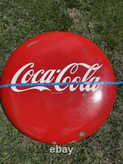 Vintage Coca Cola Button Sign 36