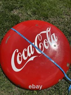 Vintage Coca Cola Button Sign 36