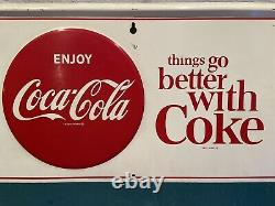 Vintage Coca Cola Chalkboard Menuboard Sign 60's Things Go Better With Coke