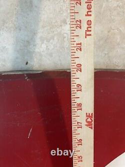 Vintage Coca Cola Coke Fish Tail Metal Sign 42 X 20