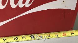 Vintage Coca Cola Coke Lighted Metal Bonnet Top Topper Sign for Soda Fountain