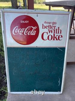 Vintage Coca Cola Coke Menu Sign Signs Board