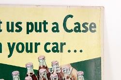 Vintage Coca Cola Coke Put A case In Your Car Cardboard Sign Display Paper